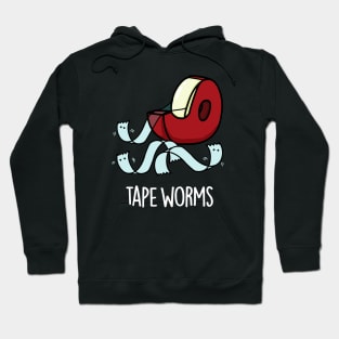 Tape Worms Funny Celophane Tape Puns Hoodie
